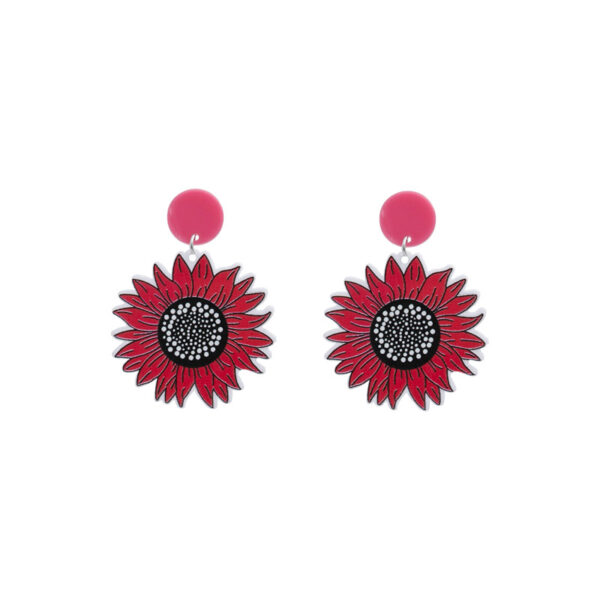 Wholesale Sunflower Acrylic Earrings