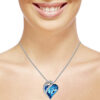 Wholesale Ocean Heart Love Crystal Necklace