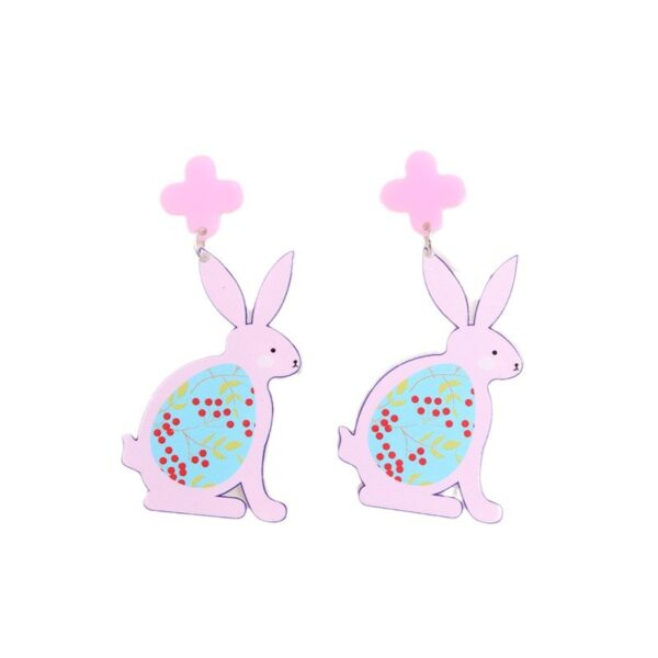 Wholesale Easter Egg Bunny Acrylic Print Earrings