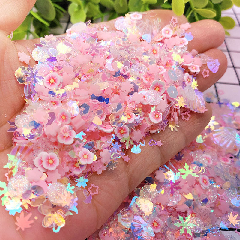 Wholesale Night Light Handmade DIY Five Star Love Moon Blue Mermaid Hime Shell Snowflake Soft y Multiple Sequins