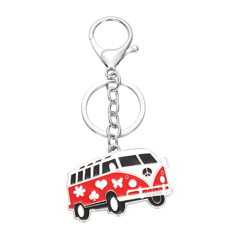 Wholesale Cartoon Mini Bus Metal Keychains