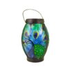 Wholesale Glass Relief Painted Peacock Dragonfly Night Light