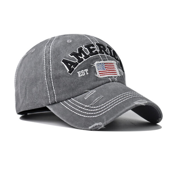 Wholesale Cotton Independence Day Flag Embroidered Baseball Cap