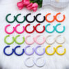 Wholesale Candy Color C Shape Spray Paint Acrylic Earrings