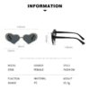 Wholesale Rhinestone Love PC Sunglasses