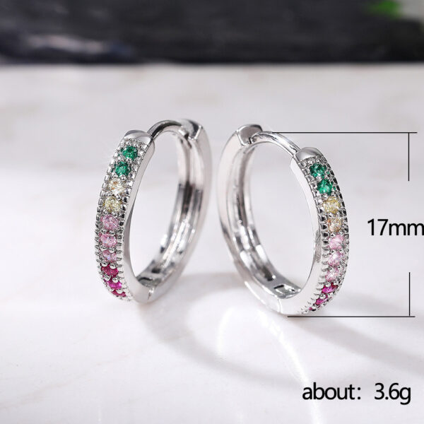 Wholesale Colorful Zircon Copper Earrings