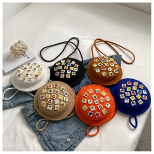 Wholesale Straw Woven Hat Shape Shoulder Bag
