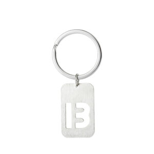 Military card hollow-out letter keychain-B