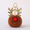 O1CN01OuFZF9274LqJXmPBg_2216025637743-0-cib Wholesale Christmas Antler Plush Ball Keychain
