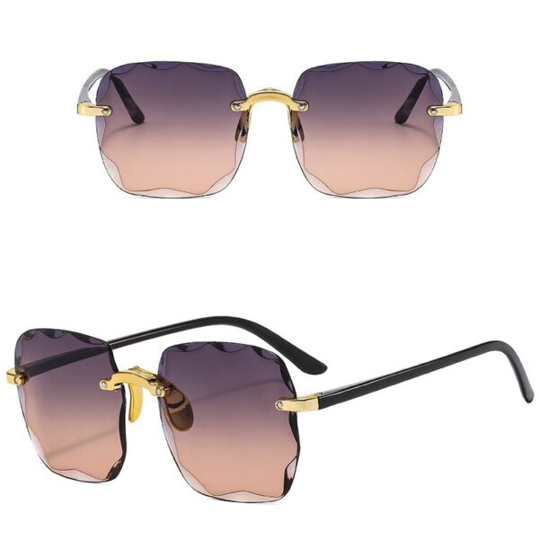 Wholesale Two Color Gradient Square PC Sunglasses