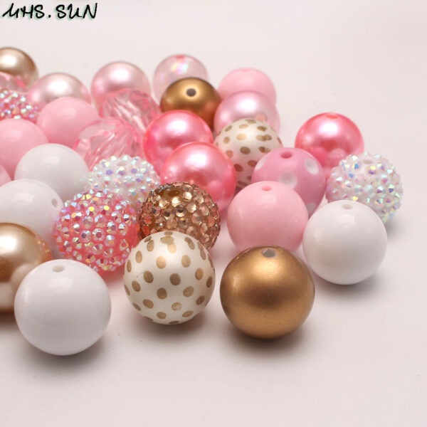 O1CN01OuxfdR1QEr9HVXAkb_2201245431945-0-cib-2 Wholesale 50pcs Pink+gold Print 20MM Acrylic Large Beads