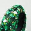 Wholesale St. Patrick's Day Plaid Fabric Diamond Headband