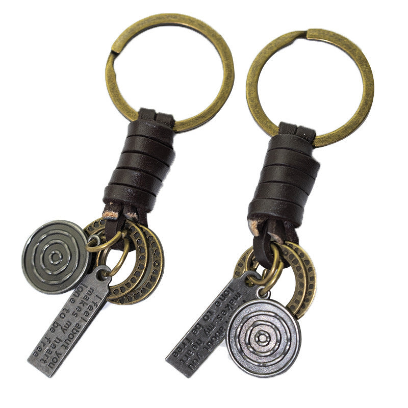 Wholesale Hand Woven Cowhide Keychain