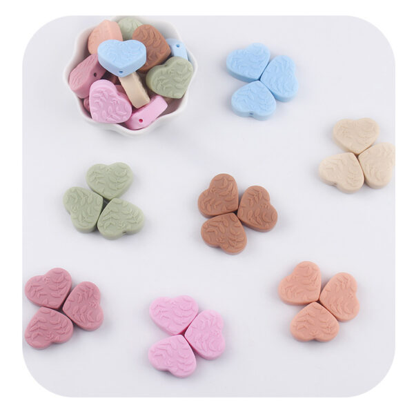 Wholesale Cartoon Love Leaf Silicon Pork Pearls