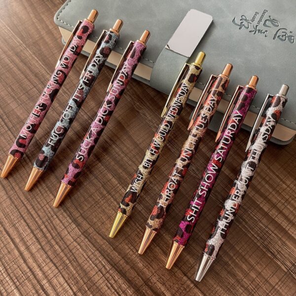 O1CN01Oz3qG91QcDMXtQ4nb_3880241996-0-cib Wholesale Pens Funny Pens Leopard Print Metal Press Ball Pen Set
