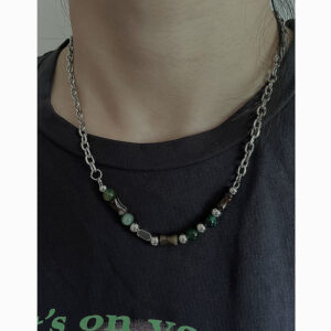 Wholesale Fashion New Chinese Colorblock Retro Hip-Hop Necklace