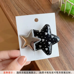 10441C Black Star Duckbill Clip