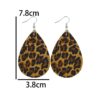 Wholesale Western Style Leopard Print Cow Print Leather Double Sided Print Earrings