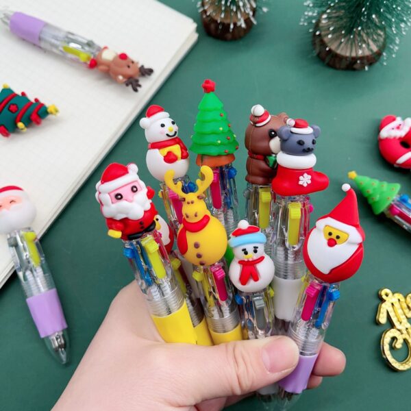 O1CN01P091aV2EDEWsGXkrZ_2209932338710-0-cib Wholesale Cartoon Christmas Mini Four Color Plastic Ballpoint Pen