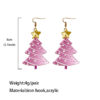 Wholesale Christmas Mirror Acrylic Spliced Christmas Tree Earrings