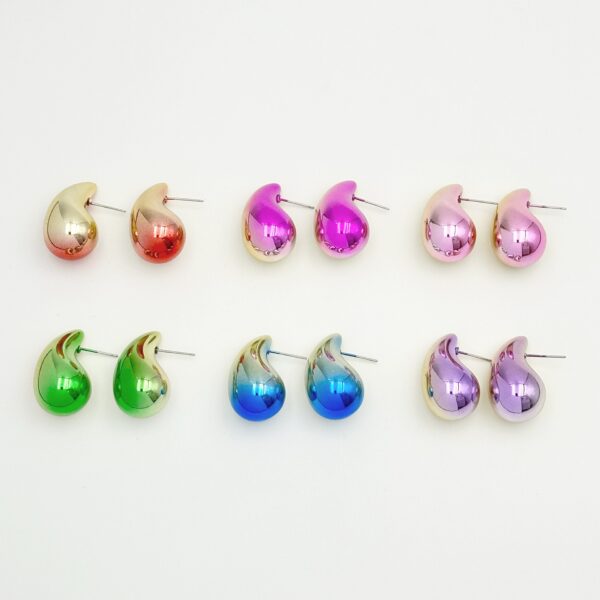 Wallesar Acrylic Gradient Ufu Galvanized Candy Glossy Drop Earrings