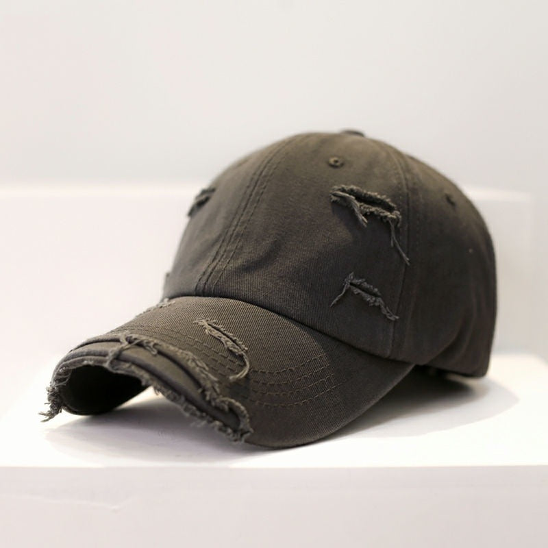 Wholesale Cotton lyester Casual Ripped Hole Baseball Cap