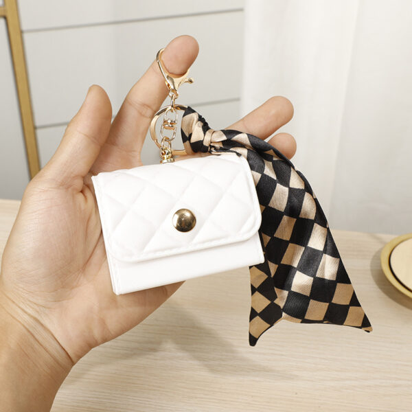 Wholesale Pu Lipstick Bag Silk Scarf Coin Purse Keychain