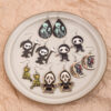 Wholesale Cartoon Halloween Pumpkins Make Weird Ghost Wooden Earrings