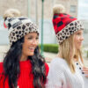 Wholesale Wool Ball Knitted Hat Leopard Plaid Autumn and Winter Warm Woolen Hat