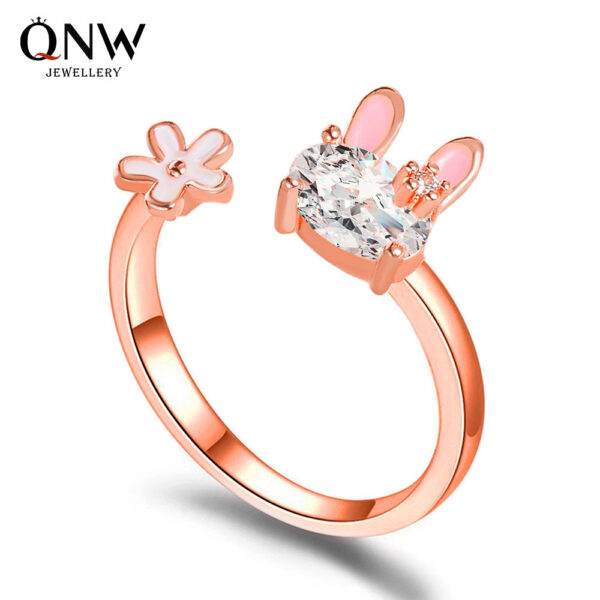 O1CN01P4ZJBB27QKXCtrQ4L_1116277791-0-cib Wholesale Bunny Flower Easter Copper Rings