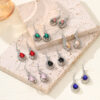 Wholesale Colorful Zirconia Personalized Colorful Rhinestone Tassel Long Earrings