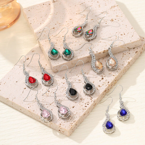 Wholesale Colorful Zirconia Personalized Colorful Rhinestone Tassel Long Earrings