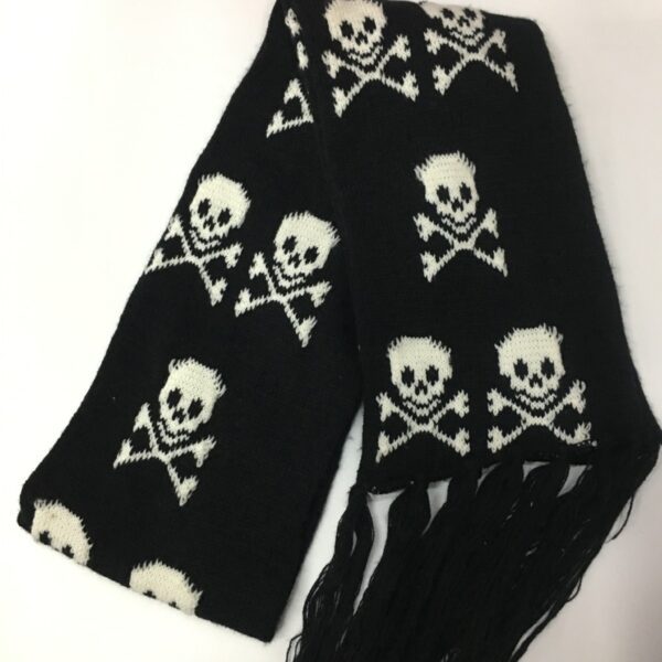 Wholesale Knitted Jacquard Ghost Head Skull Scarves