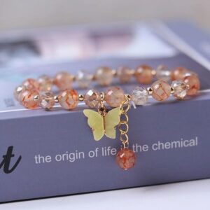 Yellow butterfly bracelet/free bag