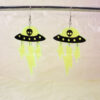 Wholesale Earrings Acrylic Halloween Funny Alien Fluorescent