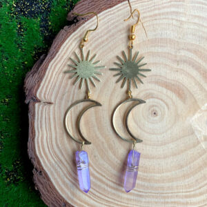 Sun + Moon + purple crystal