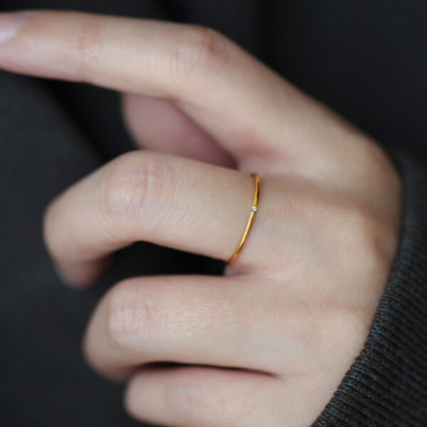 Wholesale Ultra Fine Zircon Titanium Steel Ring