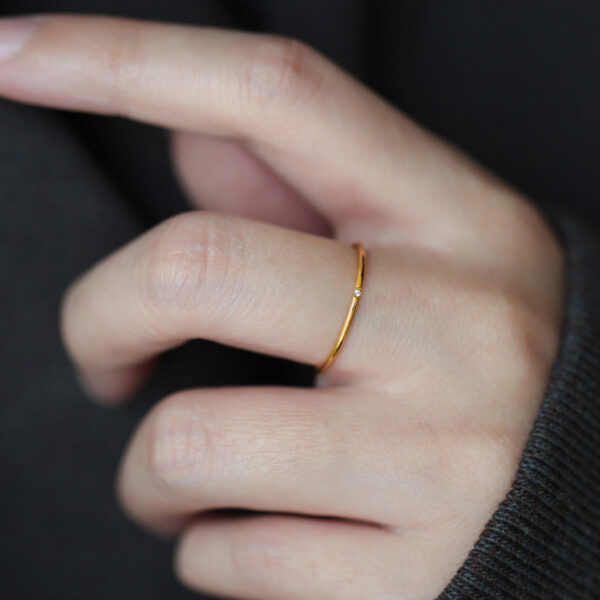 Wholesale Ultra Fine Zircon Titanium Steel Ring