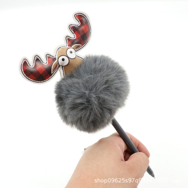 O1CN01PC1VWK1r8tfeYhzwo_2215876325587-0-cib Wholesale Christmas Cartoon Shape Elk Hair Ball Pen