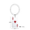 Wholesale Stainless Steel Playing Card Ace of Spades Ace of Hearts Keychain