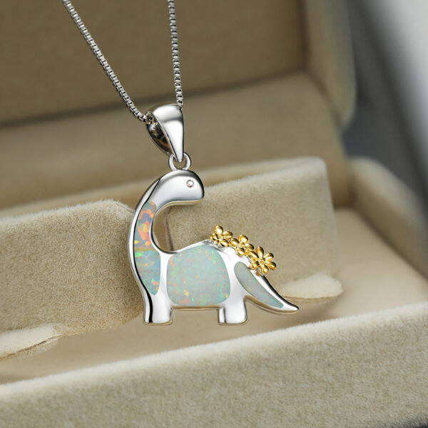 Wholesale Opal Dinosaur Alloy Necklaces