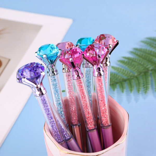 O1CN01PCDwh71egFUkGiSUM_2208127063900-0-cib Wholesale Imitation Metal Rod Large Diamond Colored Crystal Quicksand Broken Diamond Plastic Ballpoint Pen
