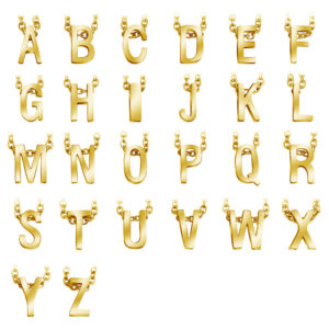Gold Letter Necklace / M