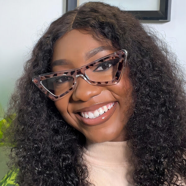 Wholesale Triangular Cat Eye Plain Mirror Anti-blue Light PC Sunglasses