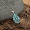 Wholesale Retro Exaggerated Turquoise Alloy Necklaces
