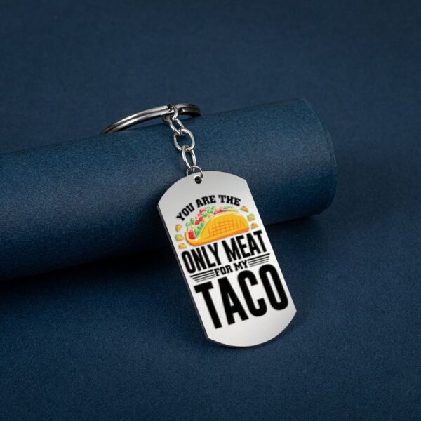 Wholesale Taco Hang Tags Stainless Steel Keychains