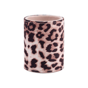 Leopard print storage bucket