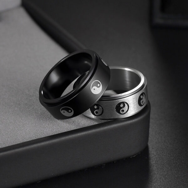 Wholesale New Stainless Steel Turnable Gossip Ring for Men