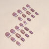Wholesale Short Burst Glitter White French Pearl Nail Stickers
