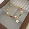 Wholesale Jewelry Daisy Multicolored Rope Alloy Bracelet